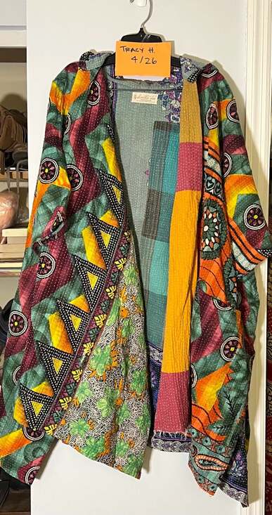 Kantha Bae Jackets & Blazers - Kantha Bae Dreamweaver Hooded Patchwork Kantha Quilt Coat